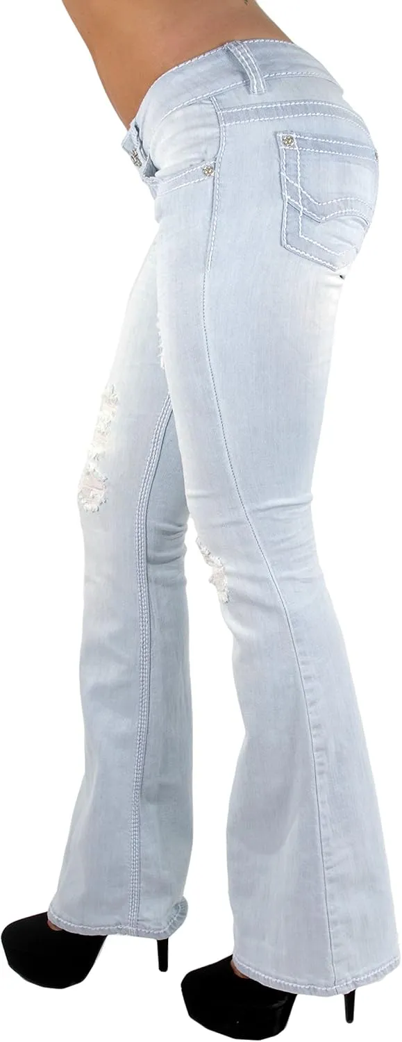 The Sexy Flare Bootleg Ripped Premium Bootcut Women Jeans