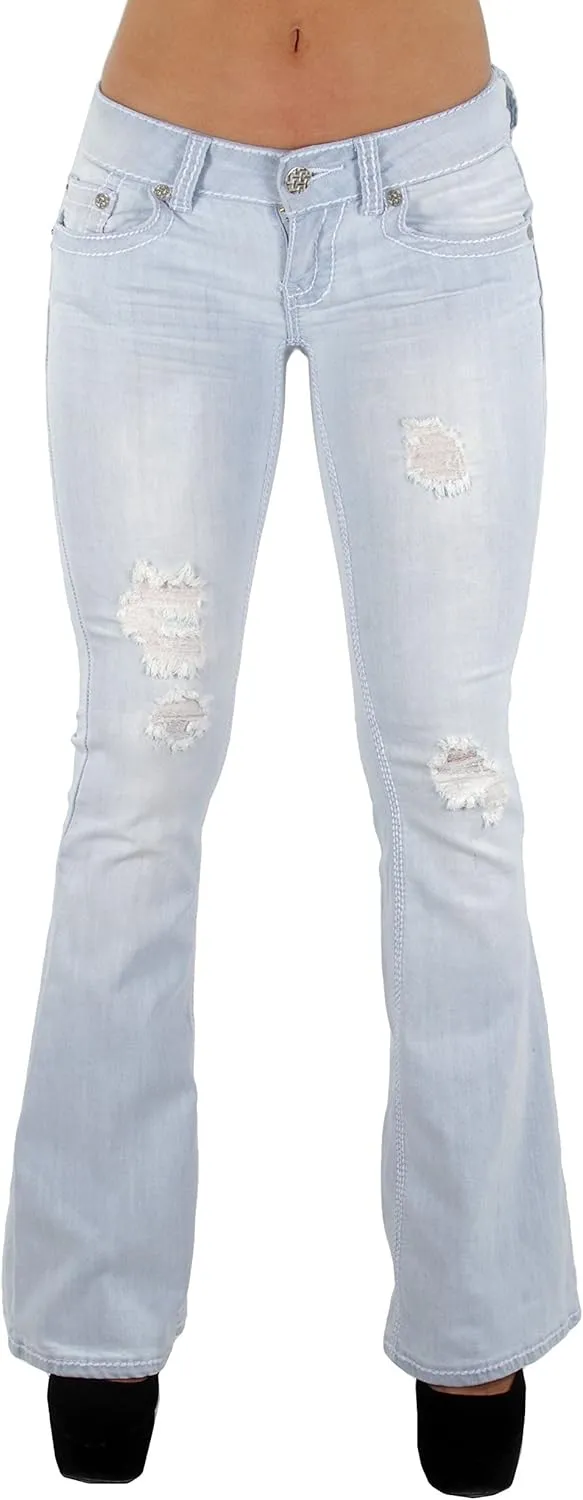 The Sexy Flare Bootleg Ripped Premium Bootcut Women Jeans