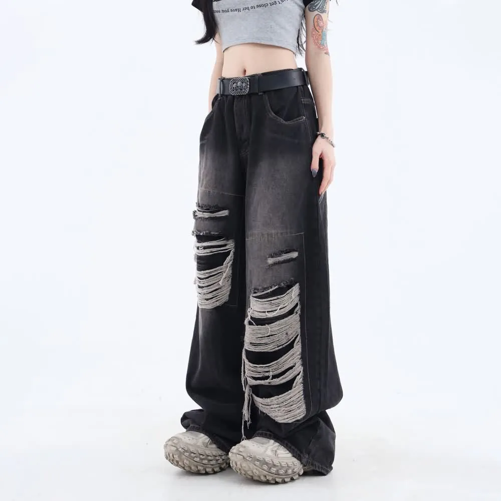 Tie Dye Grunge Distressed Baggy Jeans