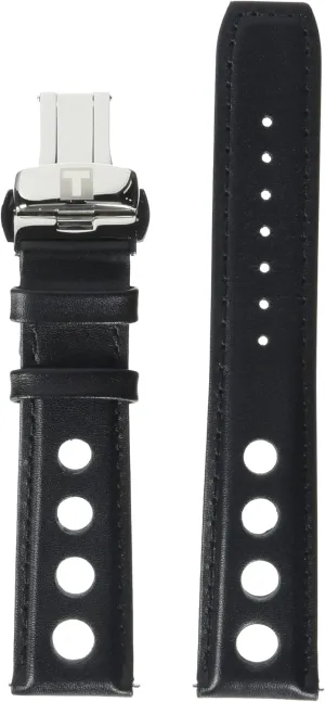 Tissot T852037163 20mm Lug Black Leather Strap