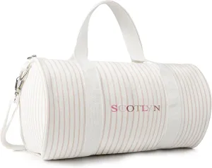Toddler Duffle Bag Personalised Baby Overnight Bag with Embroidered Name Canvas Kids Duffle Bag for Girls Monogrammed Weekender Bags for Practice Overnight Travel Birthday Gift (Pink)