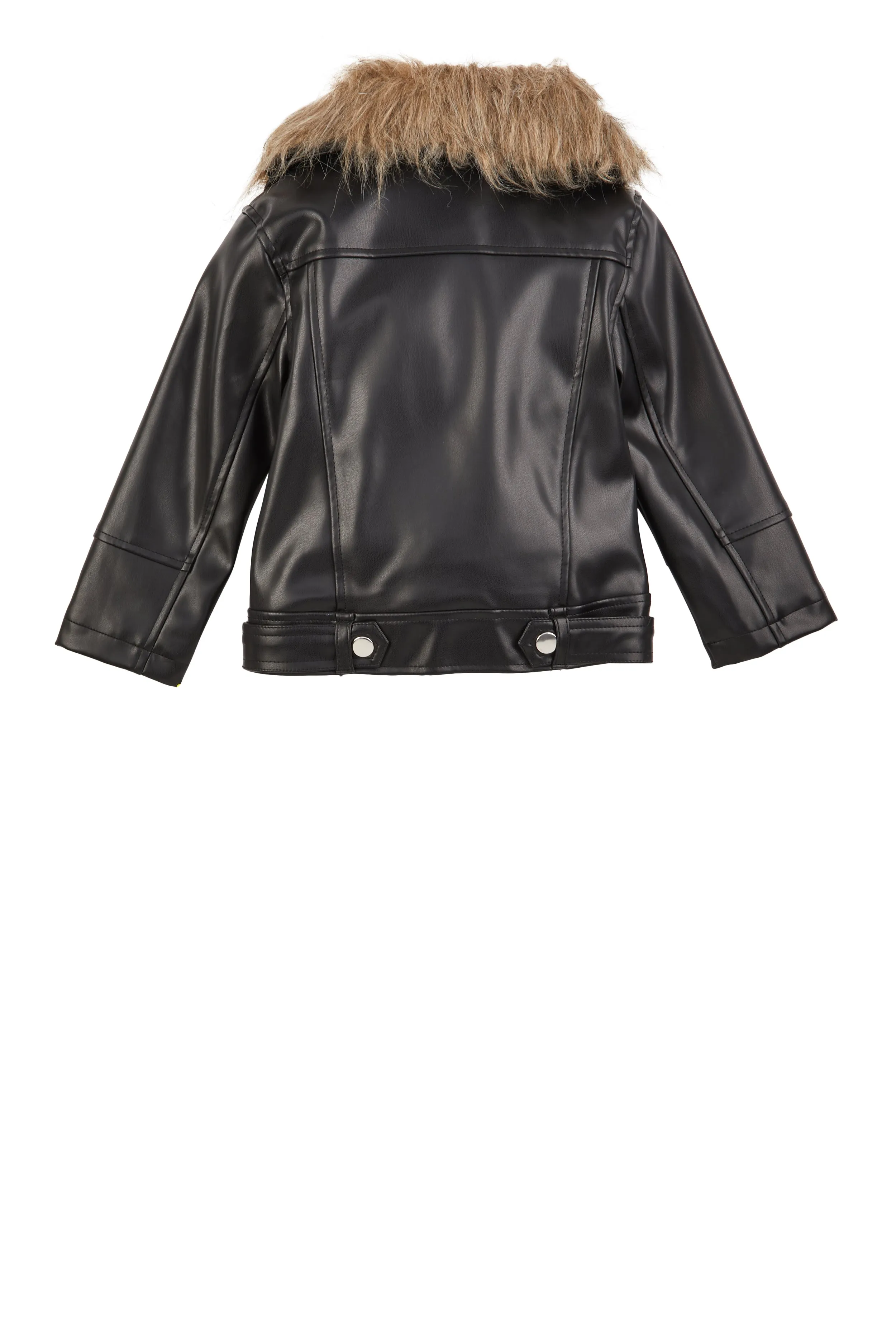 Toddler Girls Faux Leather Moto Jacket
