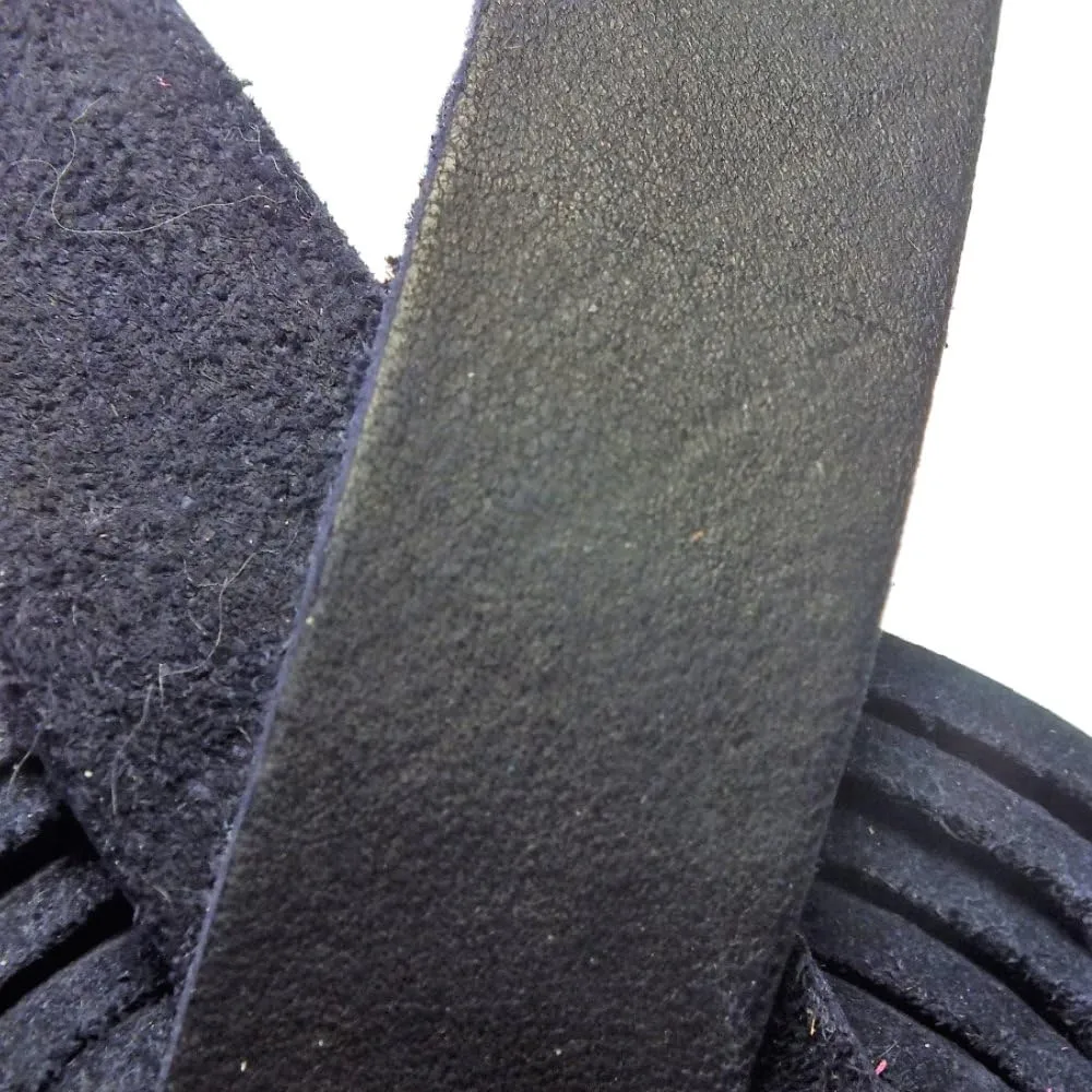 TOFL Genuine Top-Grain Leather Strap 72" Long 7/8" Wide 1/8" Thick (7-8 oz) DIY Arts & Craft Projects, Clothing, Jewelry, Wrapping | Navy Blue