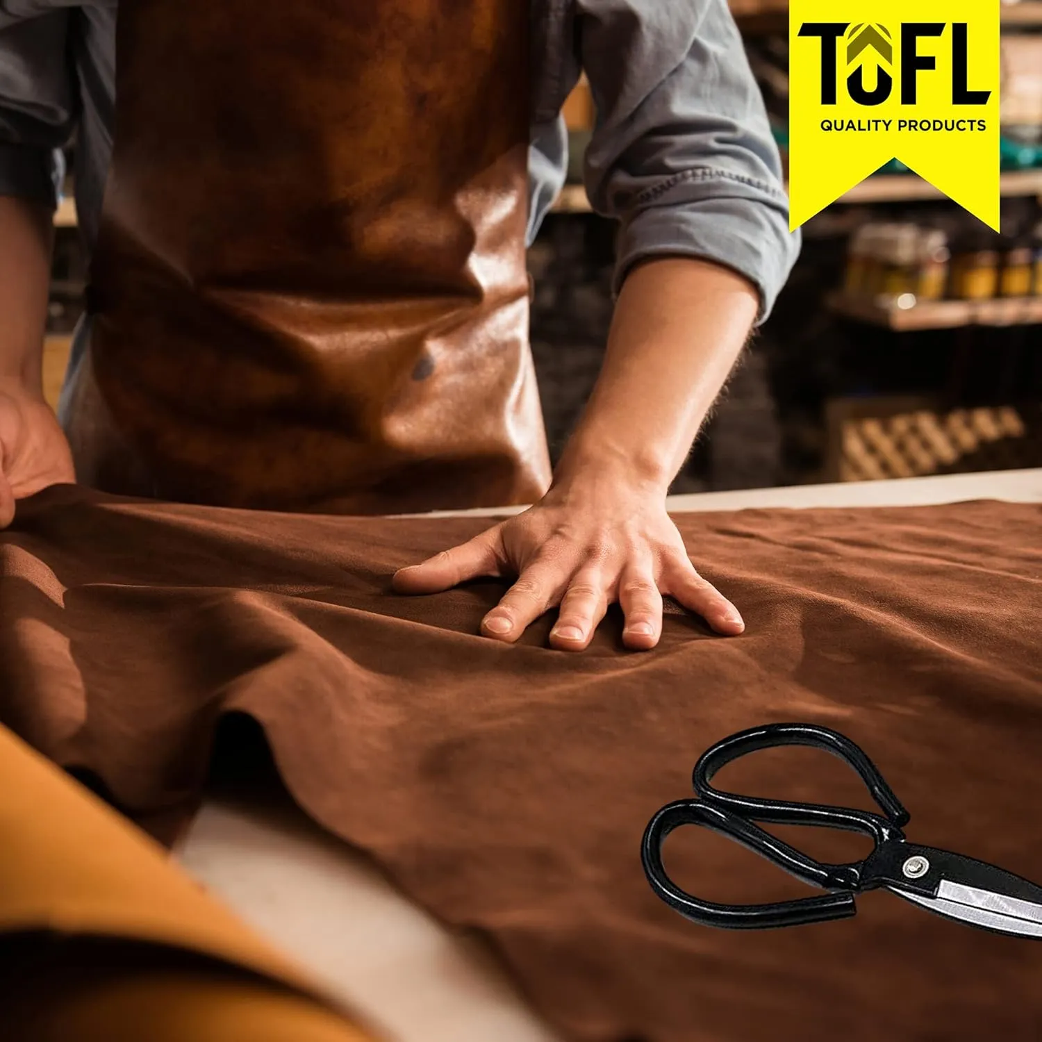 TOFL Genuine Top-Grain Leather Strap 72" Long 7/8" Wide 1/8" Thick (7-8 oz) DIY Arts & Craft Projects, Clothing, Jewelry, Wrapping | Navy Blue
