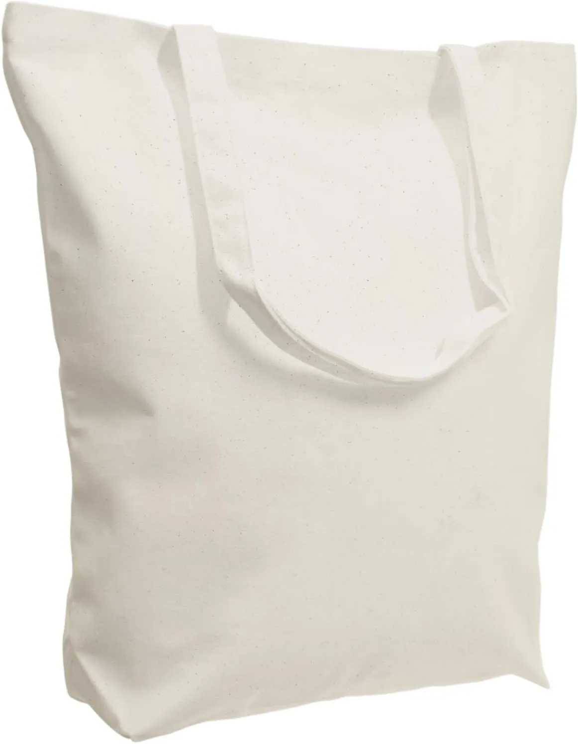 TOPDesign 2 | 6 | 12 Pack Super Strong Large 17.5"x16.5"x5" 10oz Cotton Canvas Tote Bag, Reusable Grocery Shopping Bags, Blank Natural Bags for Crafts, DIY Your Creative Designs (Pack of 6)