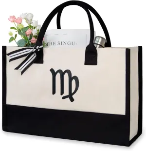 TOPDesign Embroidery Constellation Canvas Bag for Women (Virgo)