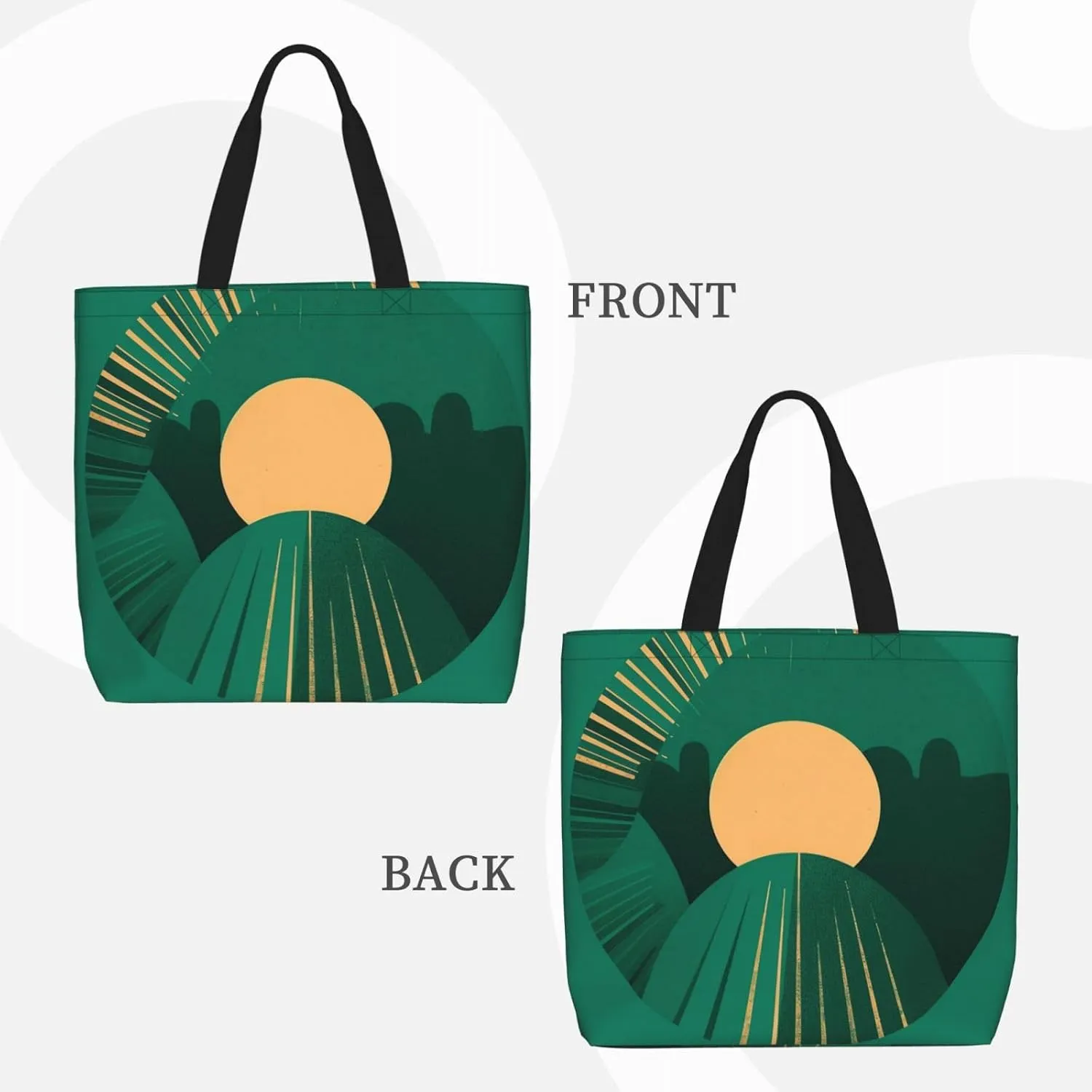 Tote Bag for Women Baby Turtles and Sea Turtles Shoulder Bag with Zipper Handbag Large Capacity Reusable Grocery Bag