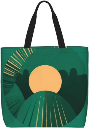 Tote Bag for Women Baby Turtles and Sea Turtles Shoulder Bag with Zipper Handbag Large Capacity Reusable Grocery Bag