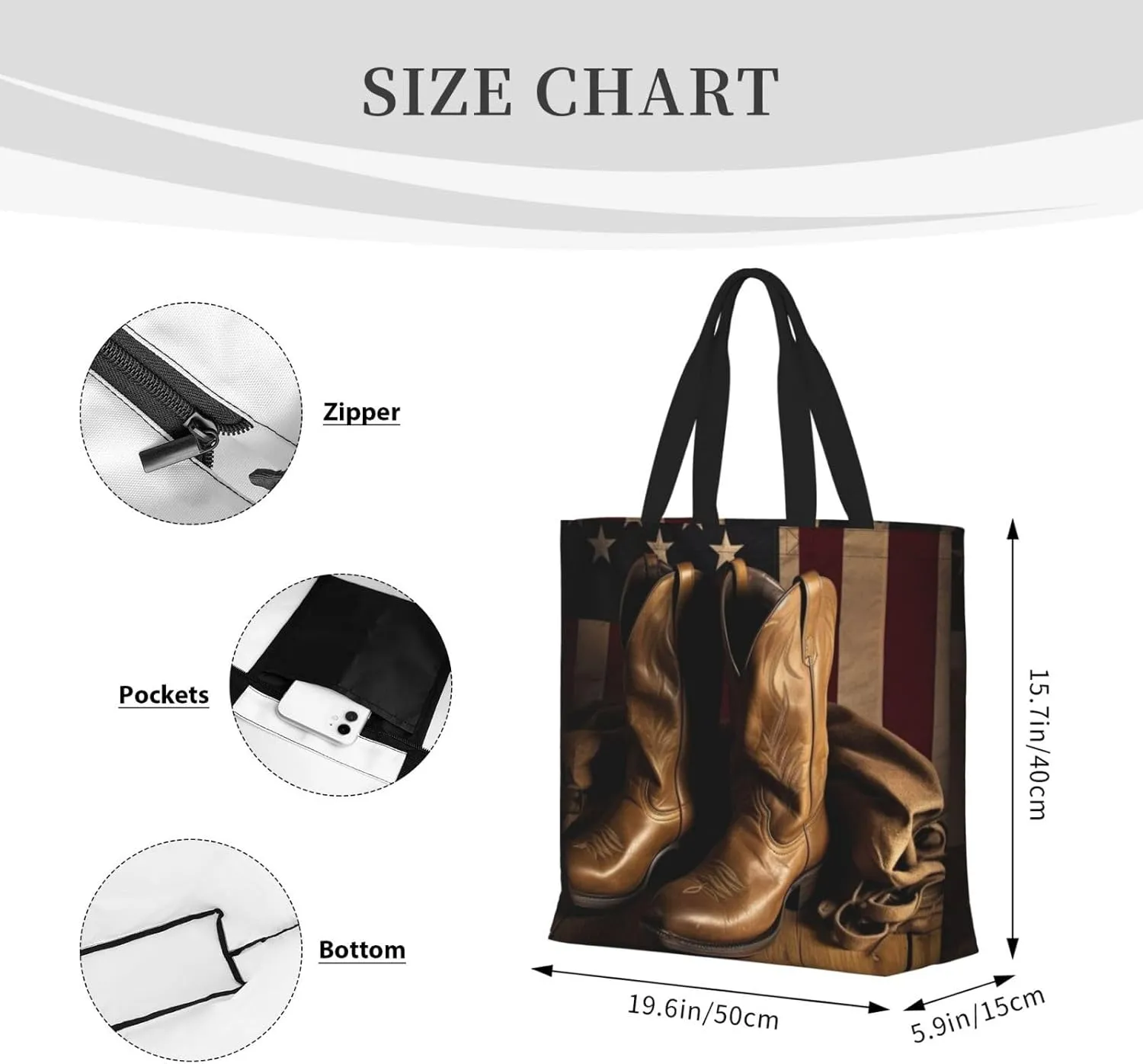 Tote Bag for Women Beach Sunrise Shoulder Bag with Zipper Handbag Large Capacity Reusable Grocery Bag