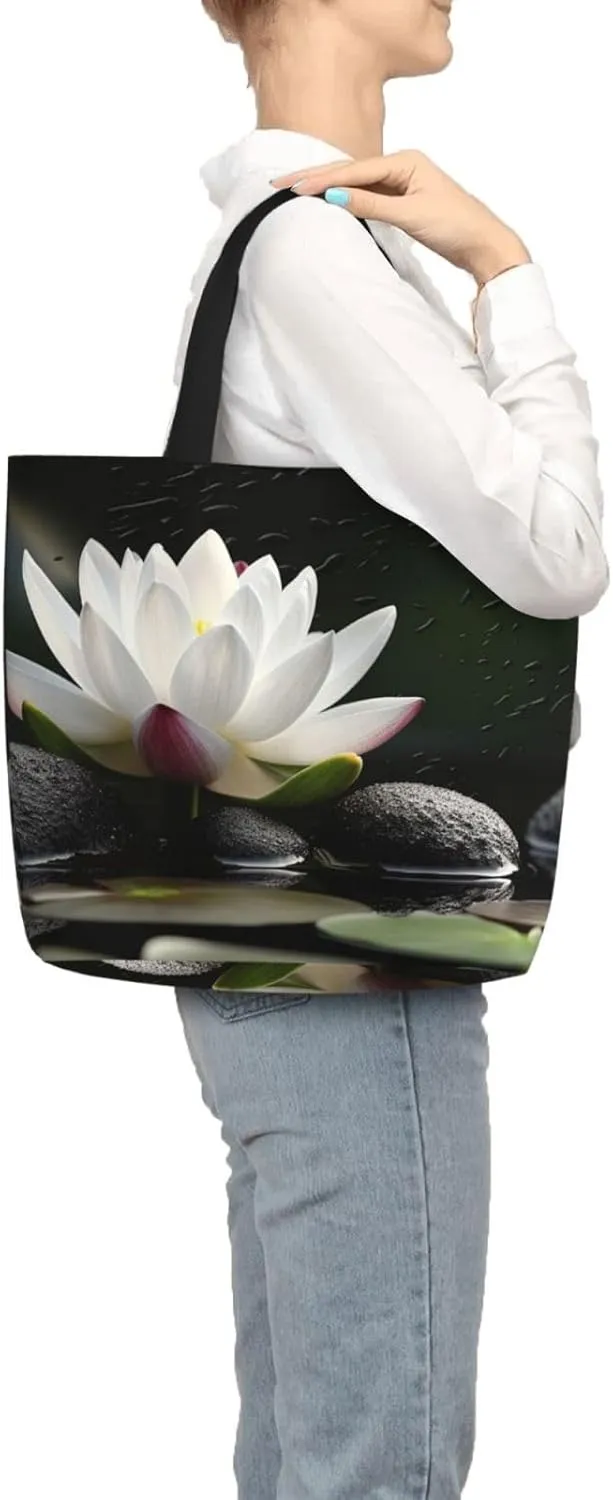 Tote Bag for Women Computer technology Shoulder Bag with Zipper Handbag Large Capacity Reusable Grocery Bag