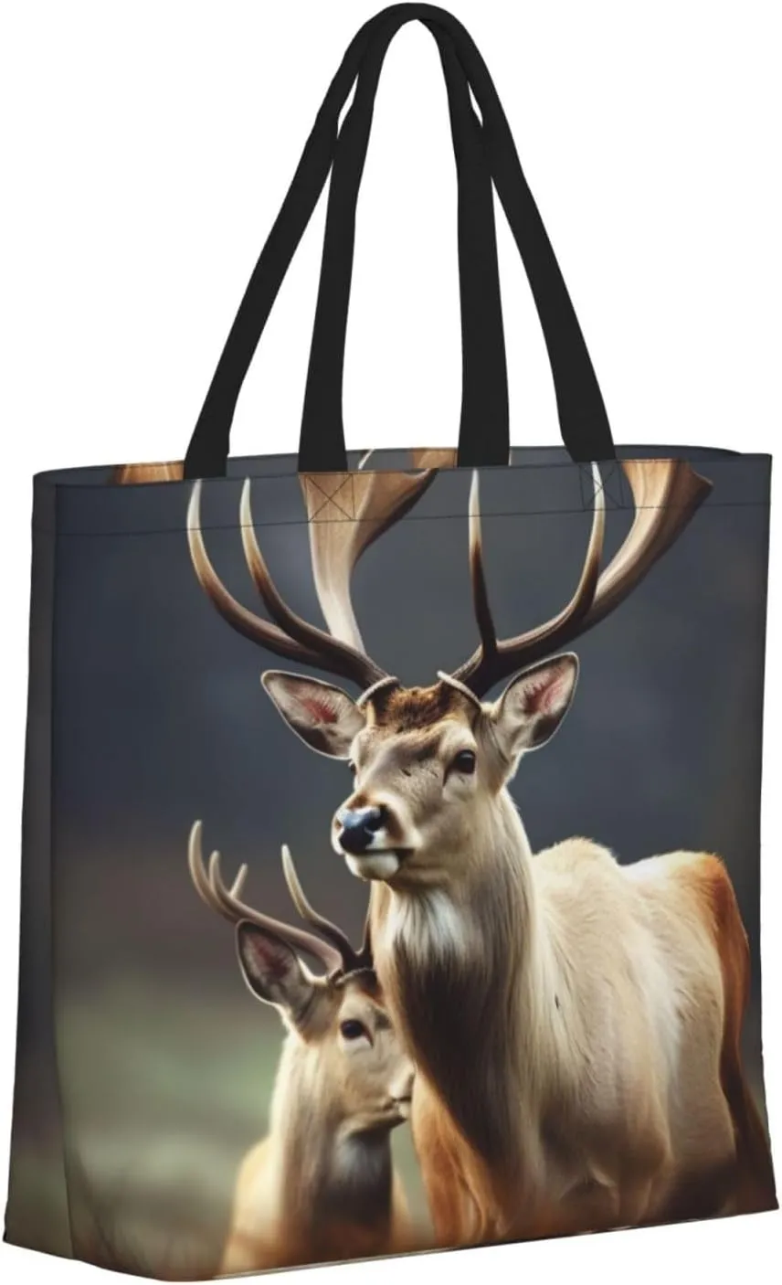 Tote Bag for Women Dog on the lawn Shoulder Bag with Zipper Handbag Large Capacity Reusable Grocery Bag