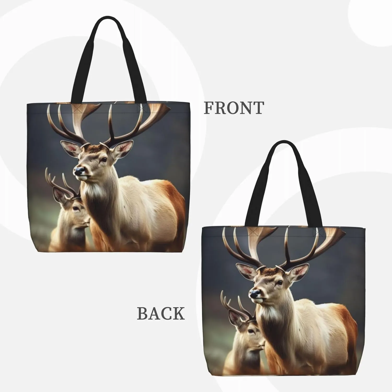 Tote Bag for Women Dog on the lawn Shoulder Bag with Zipper Handbag Large Capacity Reusable Grocery Bag