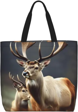 Tote Bag for Women Dog on the lawn Shoulder Bag with Zipper Handbag Large Capacity Reusable Grocery Bag