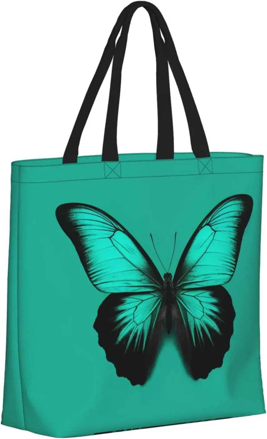Tote Bag for Women Dolphin jumping in water Shoulder Bag with Zipper Handbag Large Capacity Reusable Grocery Bag