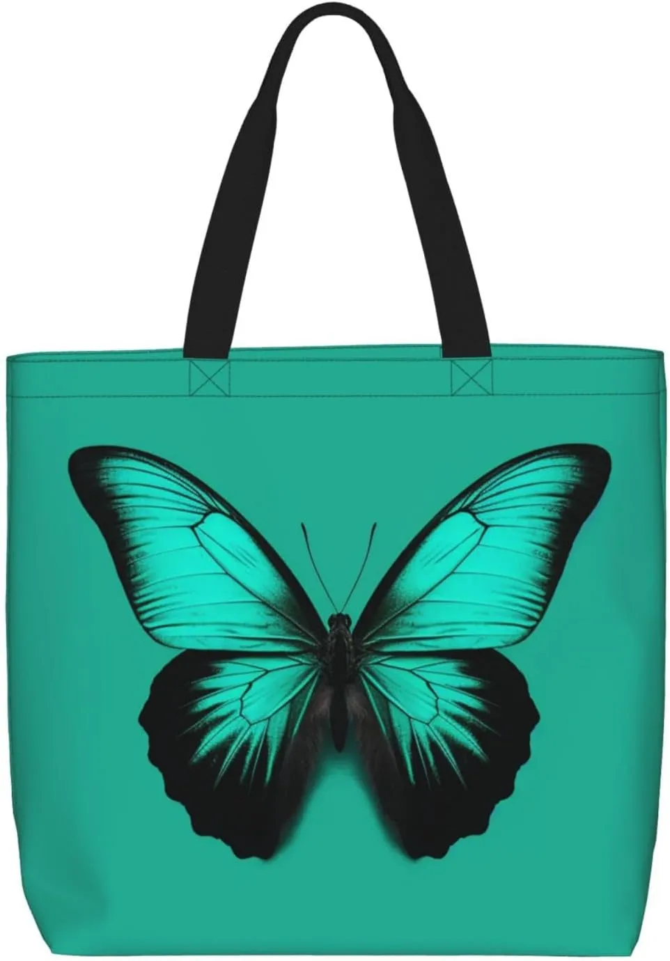 Tote Bag for Women Dolphin jumping in water Shoulder Bag with Zipper Handbag Large Capacity Reusable Grocery Bag