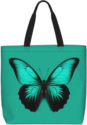 Tote Bag for Women Dolphin jumping in water Shoulder Bag with Zipper Handbag Large Capacity Reusable Grocery Bag