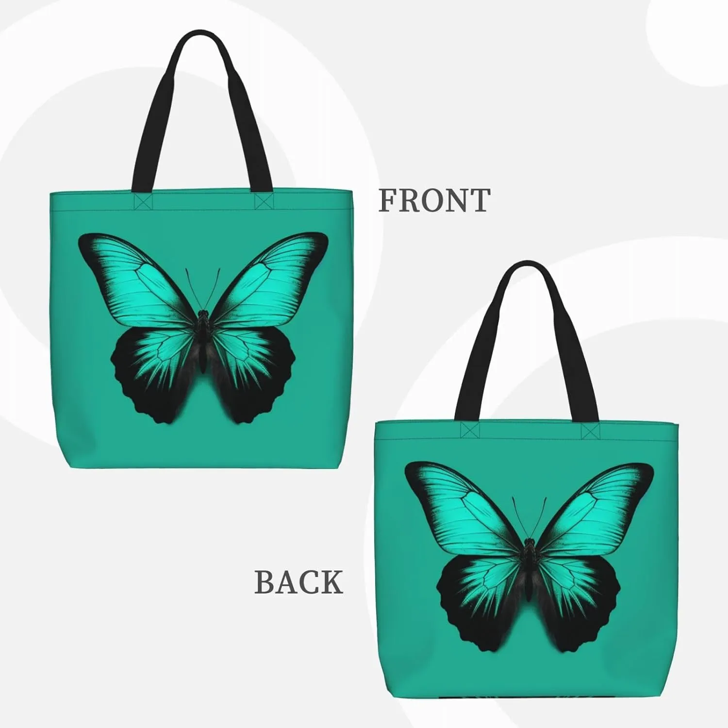 Tote Bag for Women Dolphin jumping in water Shoulder Bag with Zipper Handbag Large Capacity Reusable Grocery Bag