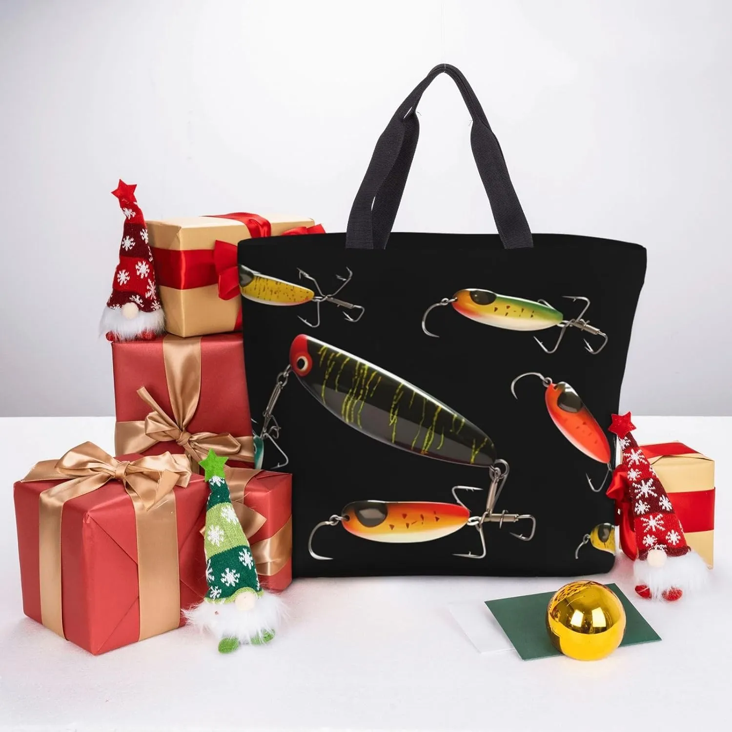 Tote Bag for Women Gay Pride Rainbow Pattern Shoulder Bag with Zipper Handbag Large Capacity Reusable Grocery Bag
