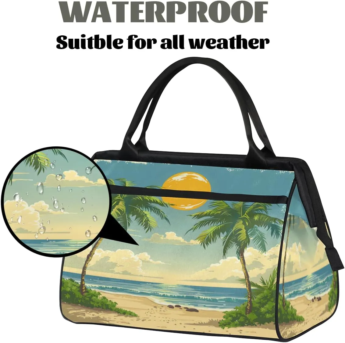 Tote Bag for Women, Lightweight Tote Bag with Zipper, Large Shoulder Bag Handbag for Travel, Work