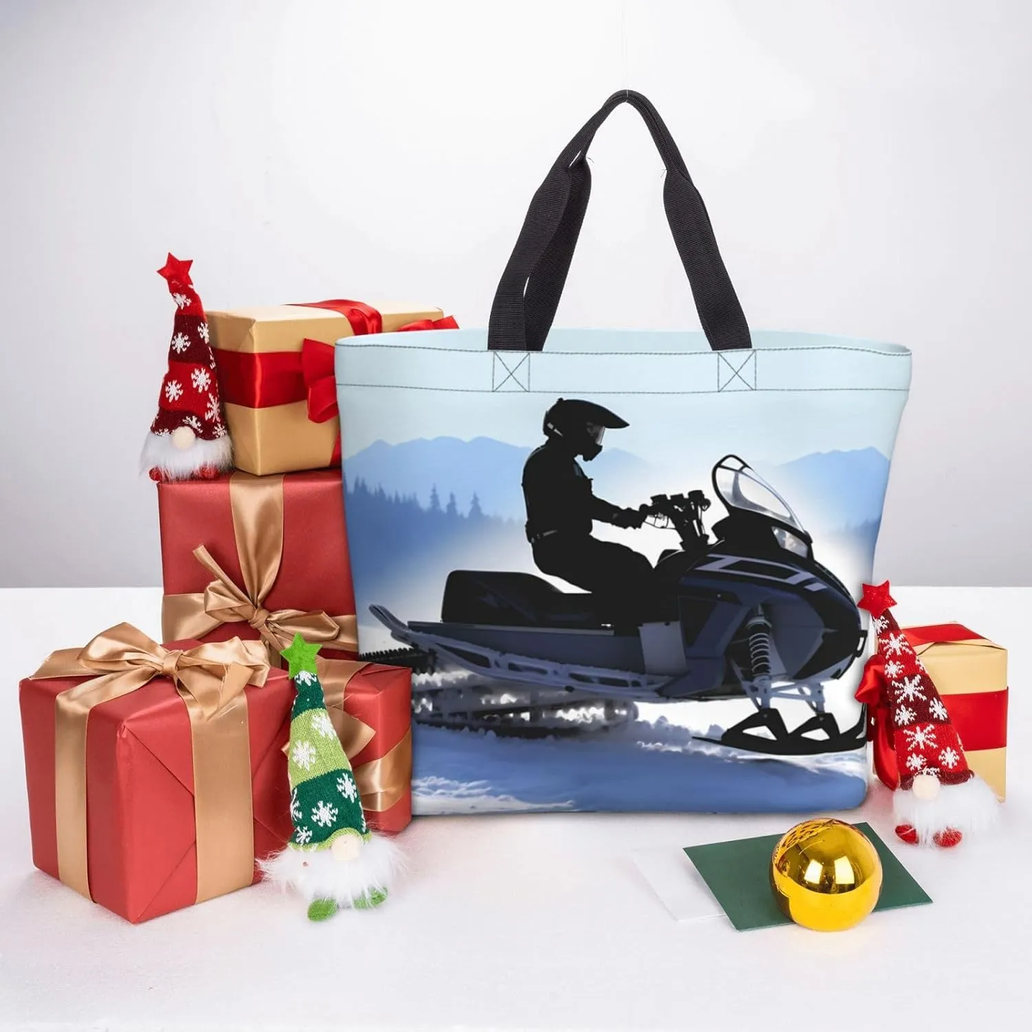 Tote Bag for Women Sunflower Bees Shoulder Bag with Zipper Handbag Large Capacity Reusable Grocery Bag