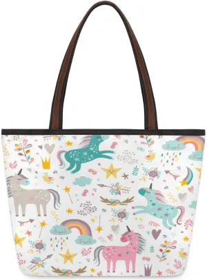 Tote Bag for Women with Zipper Large Capacity Top Handle Casual Shoulder Bag Handbag Reusable Shopping