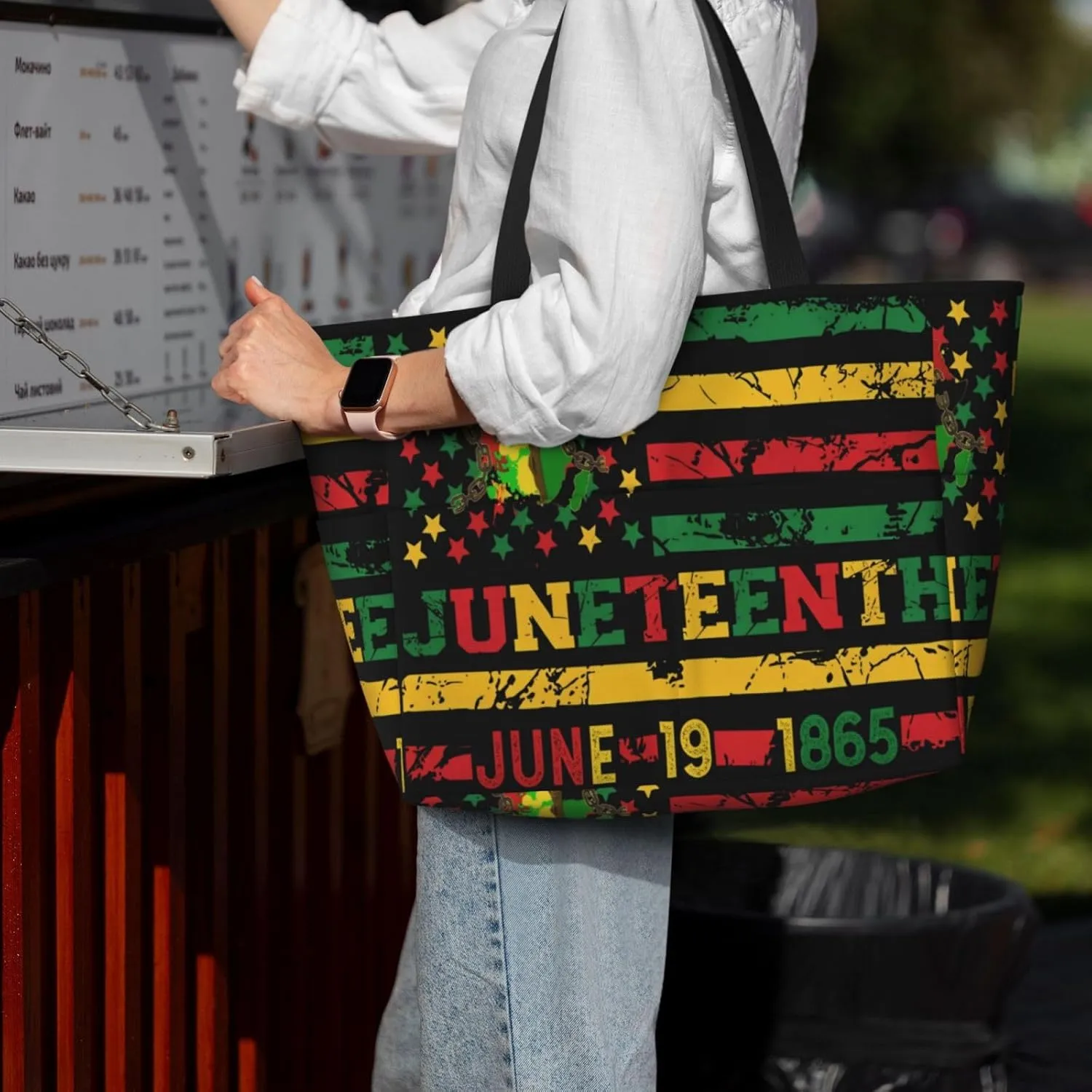 Tote Bag Large Capacity Shoulder Bag Handbag For Beach Travel Work Women