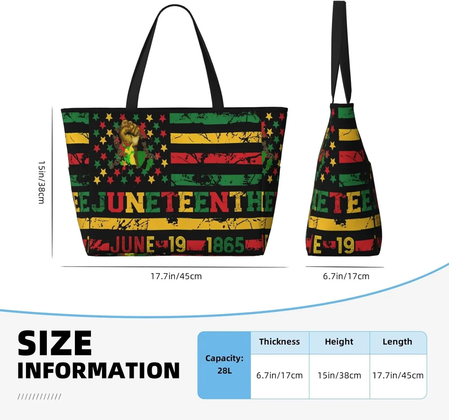 Tote Bag Large Capacity Shoulder Bag Handbag For Beach Travel Work Women