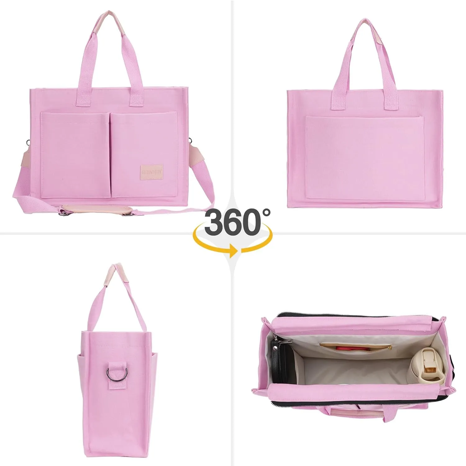 Tote Bag with Compartments Church Bible Bag Laptop Large Tote Bag for Women Nice Gift.