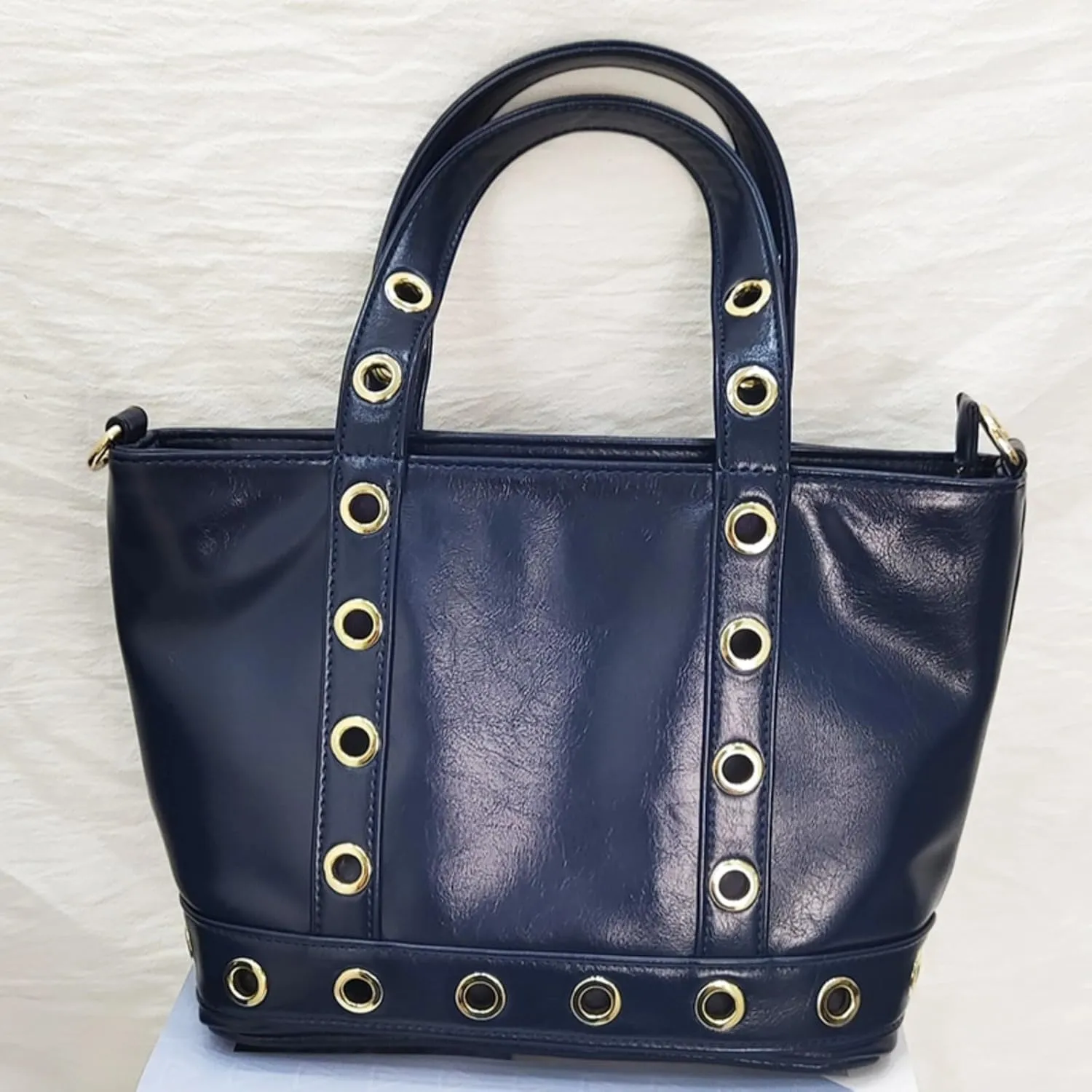 Tote Bag Women Office Handbag Shoulder PU Leateher Large Capacity Trendy Chic Studded with Detachable Strap