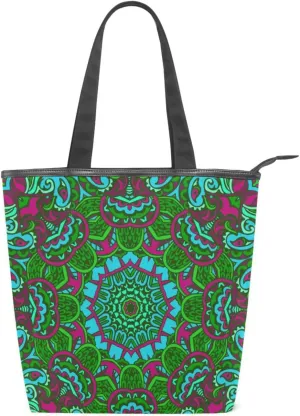 Tote Bags for Women Canvas Tote Purse Shoulder Bags with Pockets Top Handle Shoulder Handbags Tote Bag Pattren 1