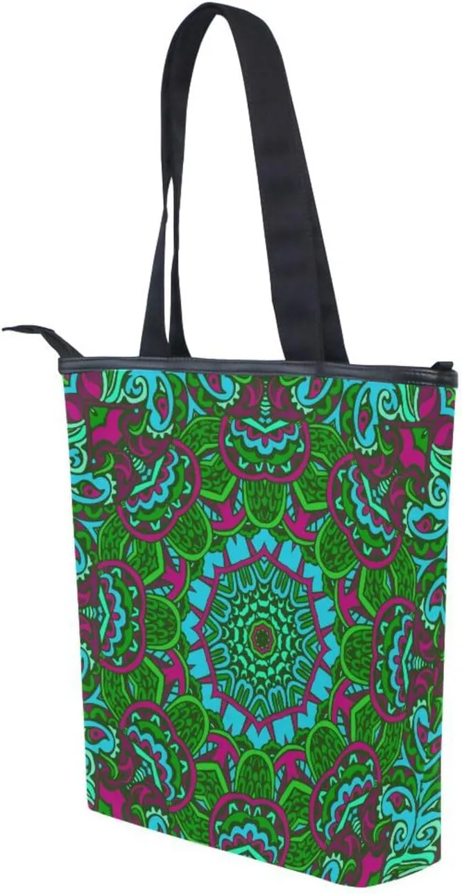 Tote Bags for Women Canvas Tote Purse Shoulder Bags with Pockets Top Handle Shoulder Handbags Tote Bag Pattren 1