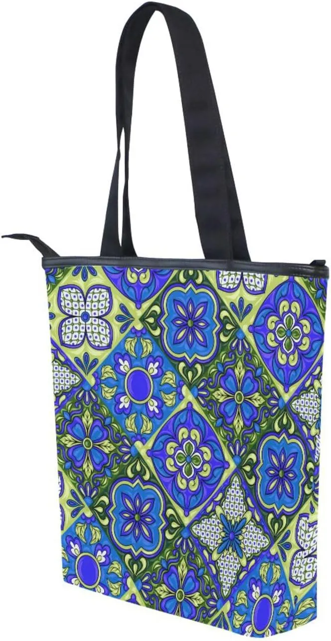 Tote Bags for Women Canvas Tote Purse Shoulder Bags with Pockets Top Handle Shoulder Handbags Tote Bag Pattren 1