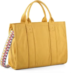 Tote Bags for Women Handbag Tote Purse with Zipper Canvas Crossbody Bag Shoulder Bag