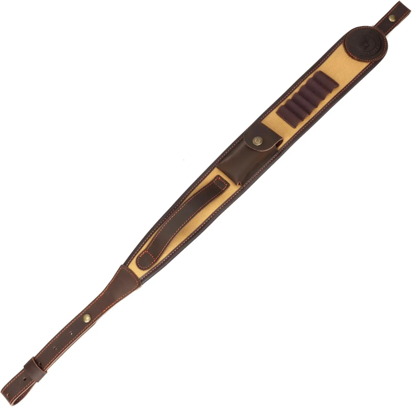 TOURBON Hunting Rifle Bandolier Sling with Swivels, Gun Strap with Cartridge Ammo Holder for 308 223 243 30-30 30.06 45-70 270 357 6.5 Creedmoor
