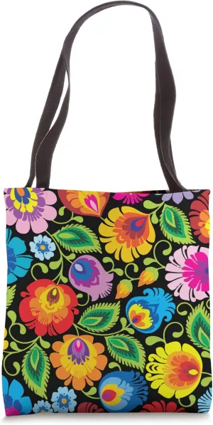Traditional Polish Pattern 'Lowickie Wycinanki' Tote Bag
