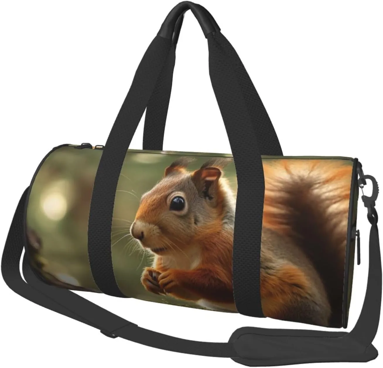 Travel Duffel Bag Foldable Weekender Overnight Bags Wildlife Forest Squirrel Sports Tote Gym Bag Large Capacity Lightweight Carry On Luggage Bags for Men Women