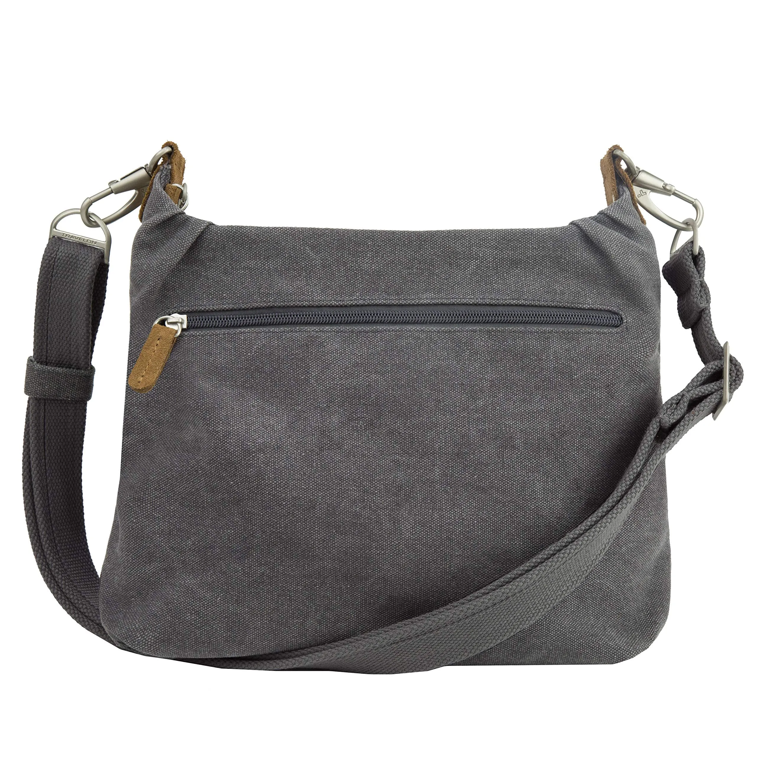Travelon Anti-Theft Heritage Hobo Bag, Pewter (Gray) - 33072 540