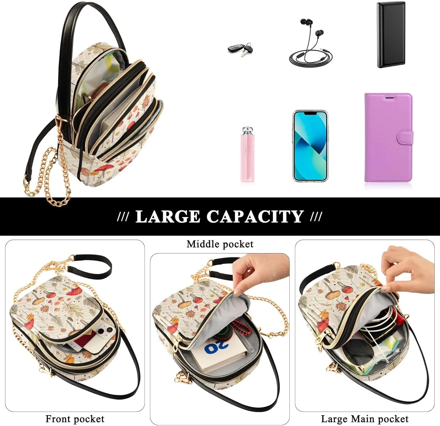 Two French Puppies and Baseball Balls Womens Crossbody Bags, Crossbody Travel Handbags, Crossbody Handbags for Woman