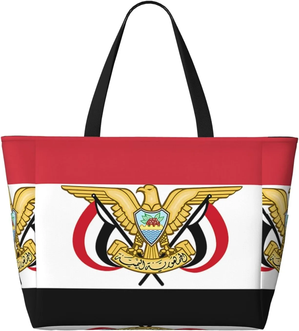 Ukraine American Friendship Tote Bag With 8 Storage Pockets Top Zip Shoulder Bag Handbag For Travel Work Women