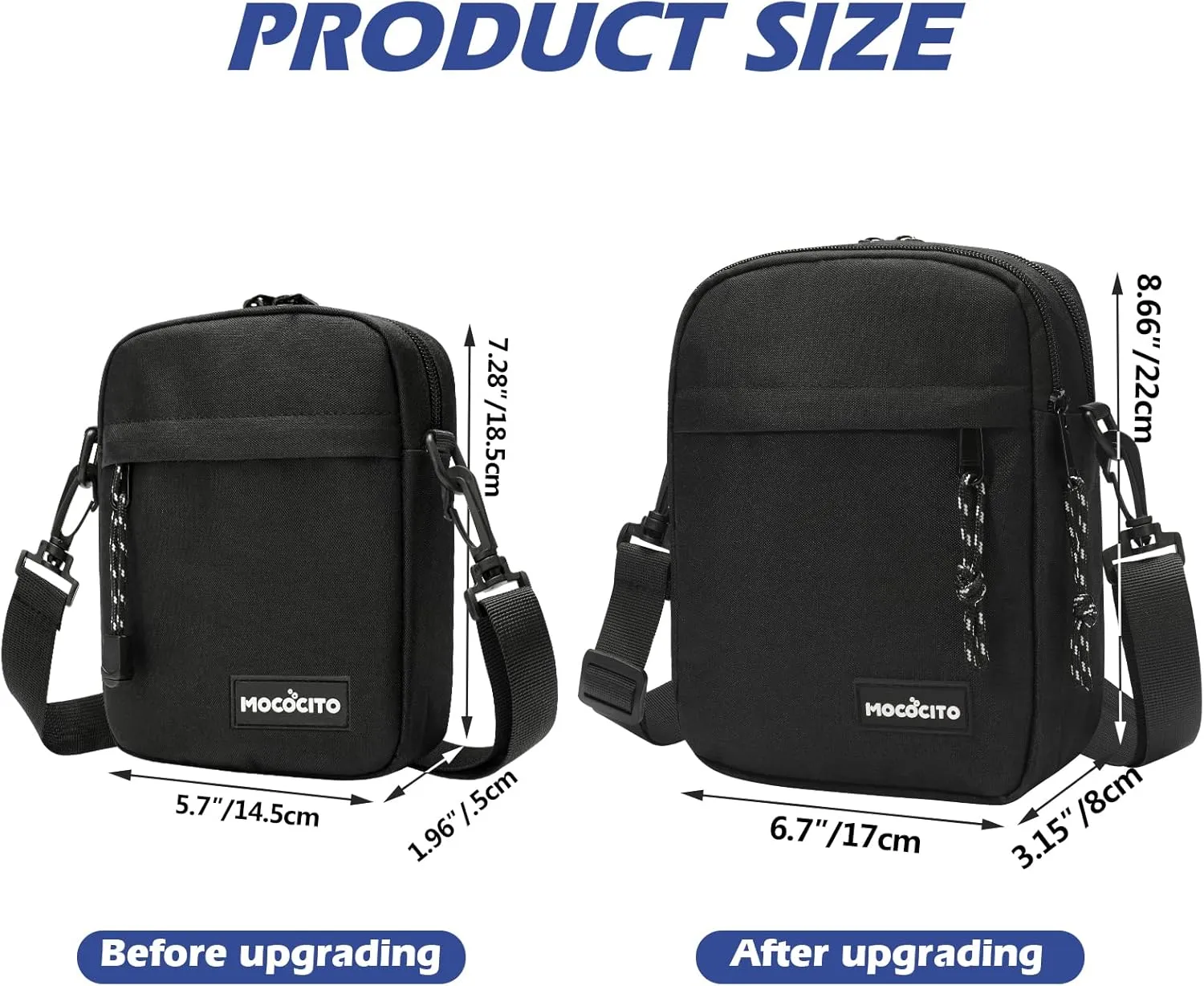 Unisex Crossbody Bag| 8.6x6.7x3.15 inches Mini Crossbody Purse | Travel Passport Wallet Bag | Mini Shoulder Bag