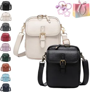 Urvashi Crossbody Leather Bag, Tojoyride Crossbody Bag, Double-Layer Large Capacity Mini Crossbody Bags