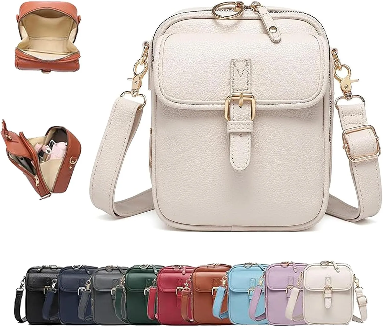 Urvashi Crossbody Leather Bag,Urvashi Crossbody Bag,Urvashivintage Double Layer Large Capacity Mini Cross Body Bags