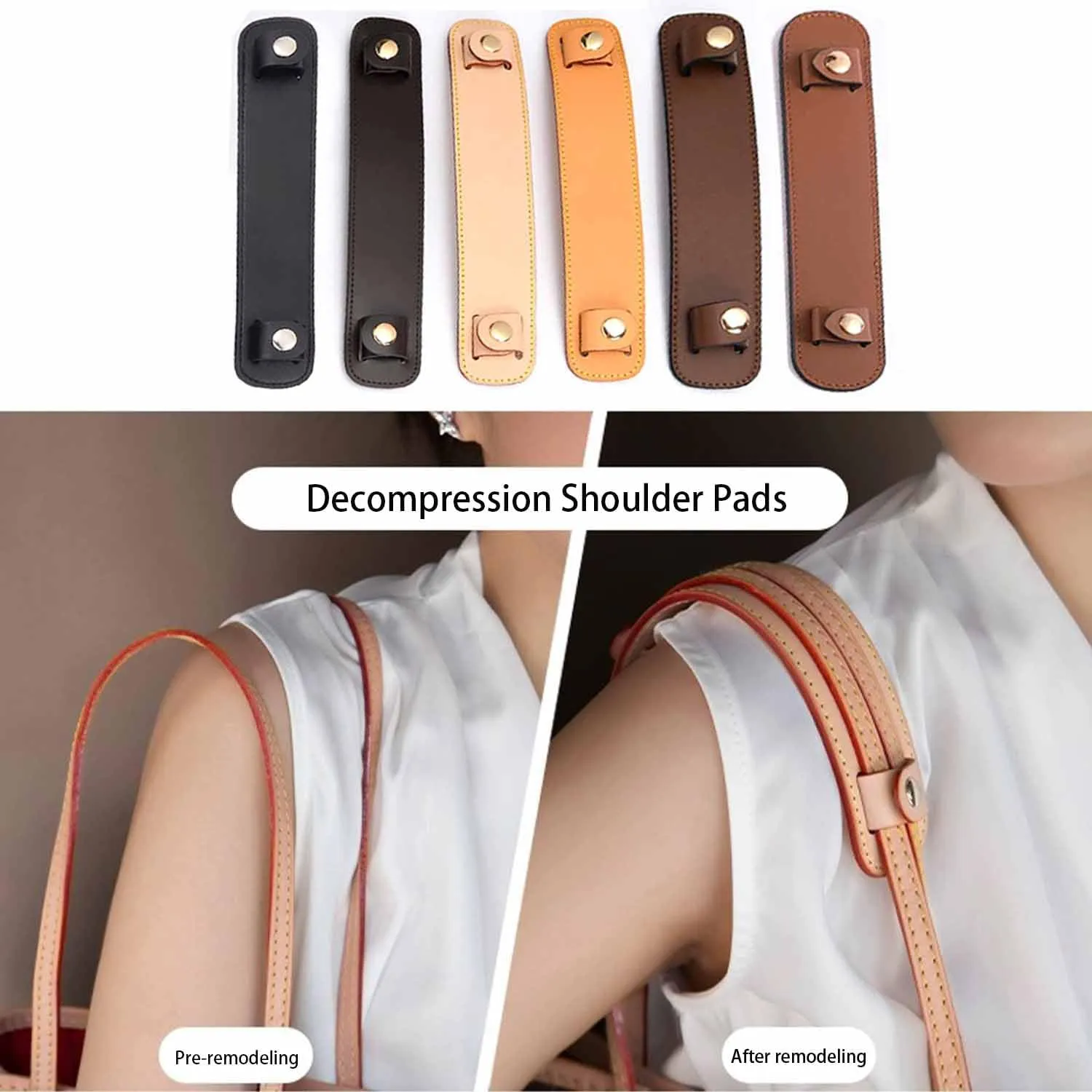 Vachetta Leather Shoulder Pad Soothing Shoulder Pad for Cossbody Bag Straps