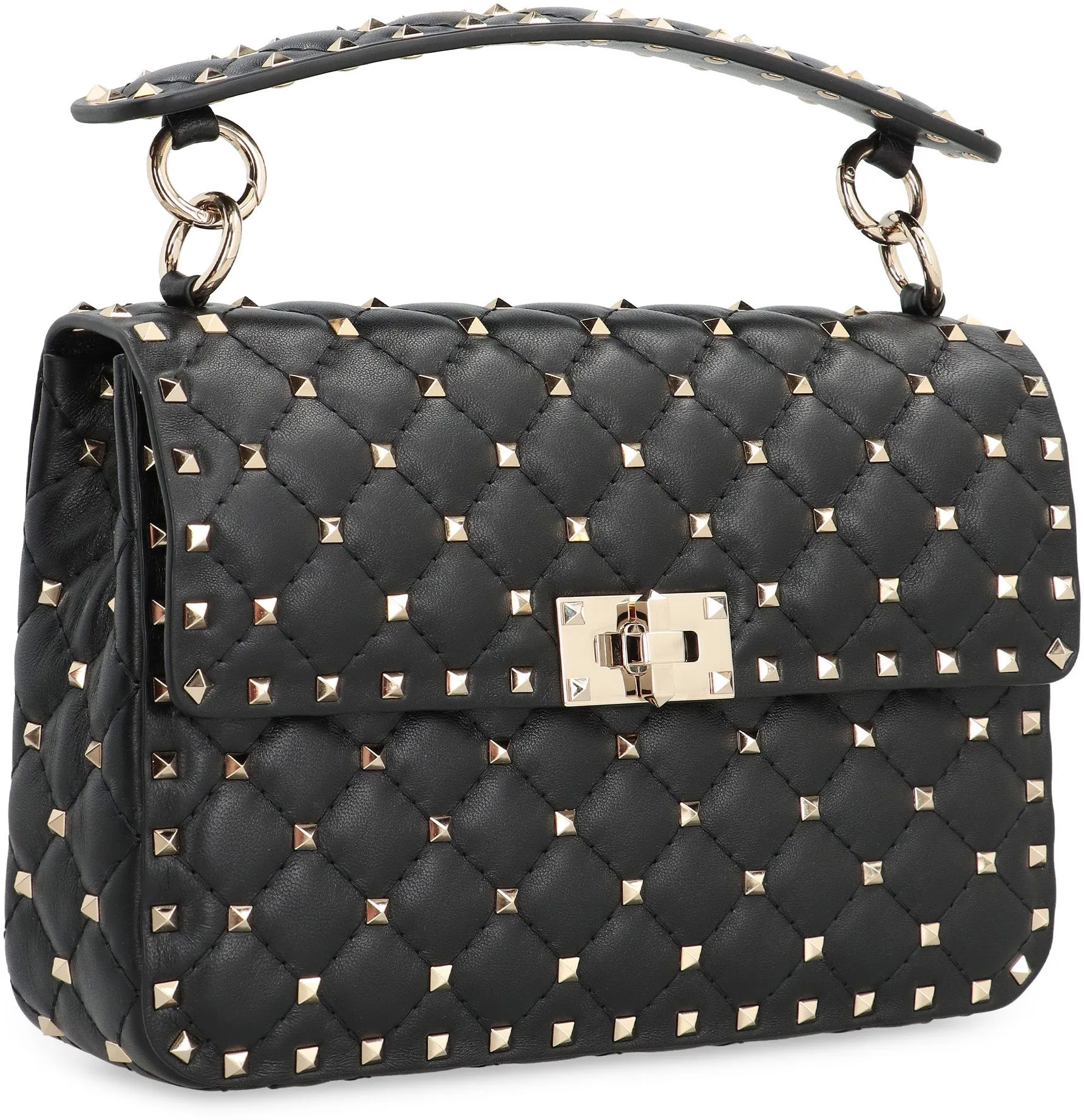 VALENTINO Mini Rockstud Spike Leather Handbag