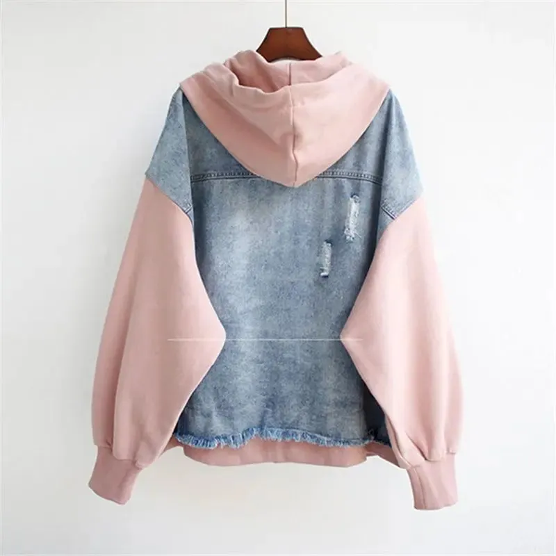 Varsity Denim Hoodie