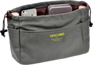 Vercord Canvas Handbag Organizers, Sturdy Purse Insert Organizer Bag in Bag, 10 Pockets Color Army Green Small