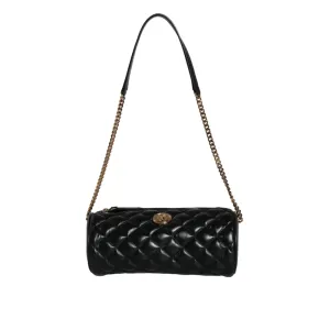 Versace Black Mini Quilted Lambskin Leather Crossbody Sling Bag