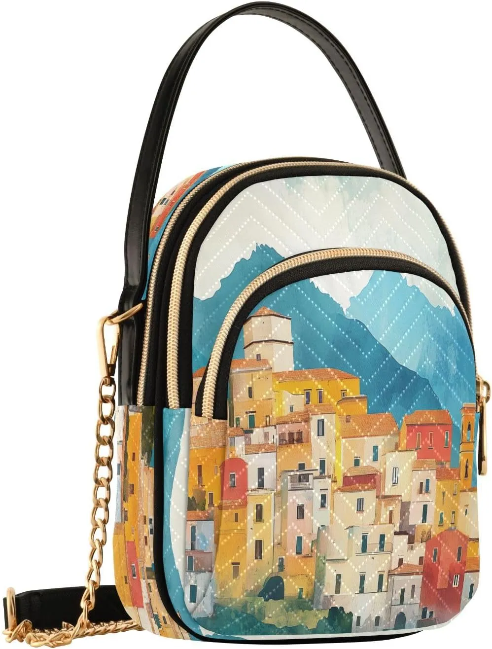 Village Mountain Crossbody Bags for Women Fanny Pack Hand Travel Small Sling Cross Body Bag Phone Mini Wallet Purse
