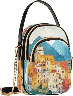 Village Mountain Crossbody Bags for Women Fanny Pack Hand Travel Small Sling Cross Body Bag Phone Mini Wallet Purse