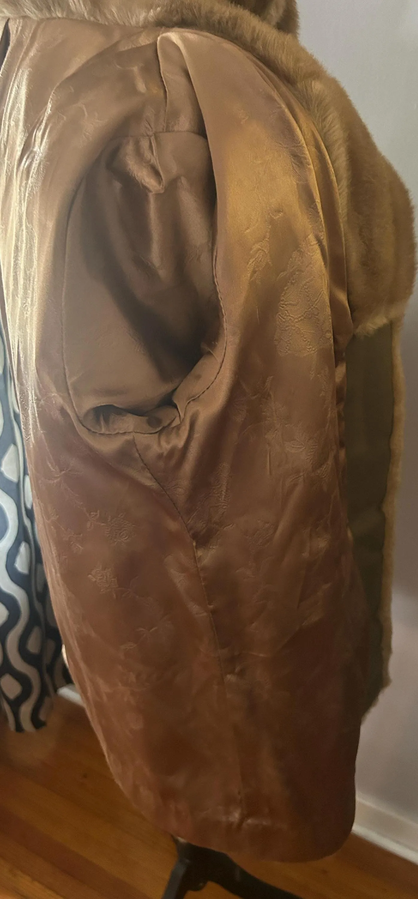 Vintage Mincara Styled By Russel Taylor Faux Fur Acrylic Brown Coat XL